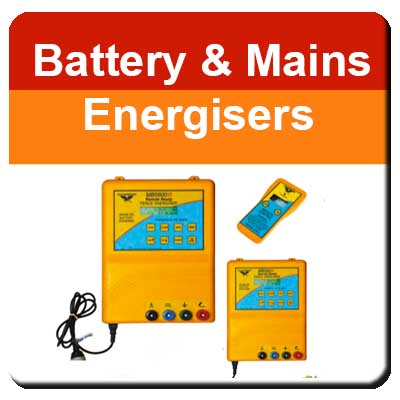 mains or battery electric fence energisers